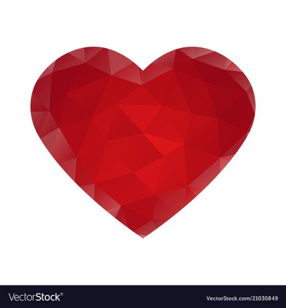 Heart with triangles Royalty Free Vector Image