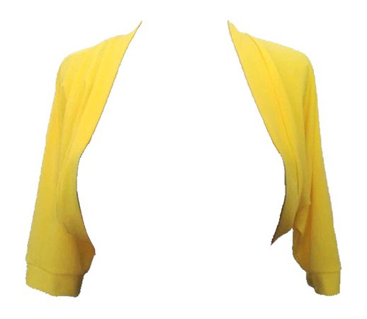 Mid Length Yellow Bolero Jacket Stretch Shrug Bridal Wedding Jacket