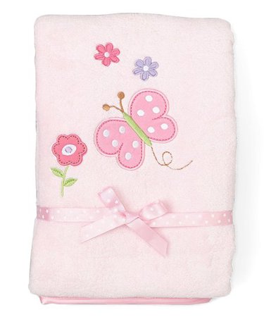 30 x 40 Pink Butterfly Polka Dot Stroller Blanket - Infant | Best Price and Reviews | Zulily