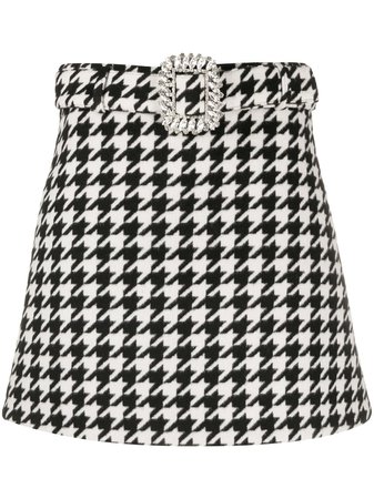 Giuseppe Di Morabito Belted Houndstooth Pattern Skirt - Farfetch