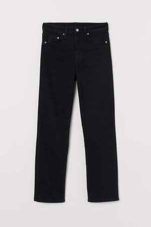 Vintage Slim High Ankle Jeans - Black