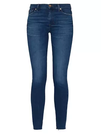Shop 7 For All Mankind High-Rise Stretch Skinny Jeans | Saks Fifth Avenue