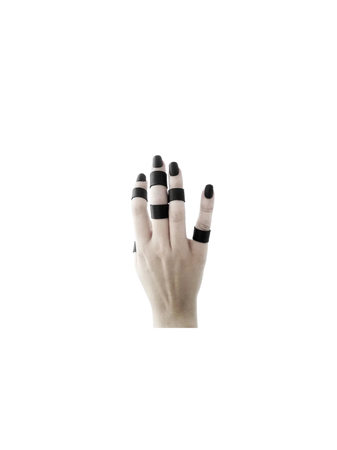 black leather rings jewelry