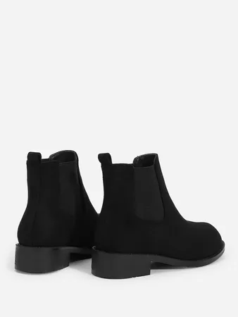 SheIn Black Plain Chelsea Boots
