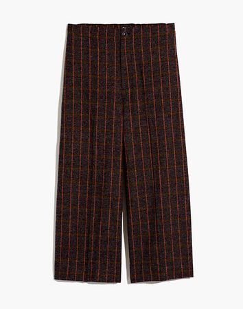 Huston Pull-On Crop Pants in Enbrook Plaid brown