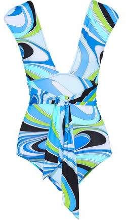 Knotted Printed Swimsuit