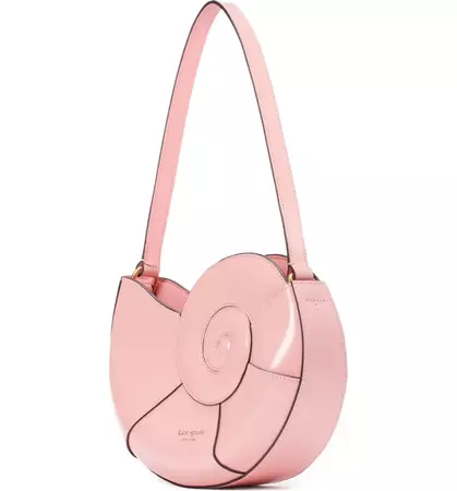 kate spade new york what the shell spazzolato nautilus shell leather shoulder bag | Nordstrom