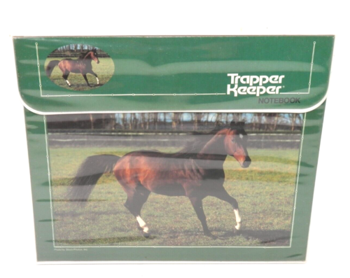 Vintage Mead Trapper Keeper Notebook Binder Horse Equestrian 29096 w/2 Folders | eBay