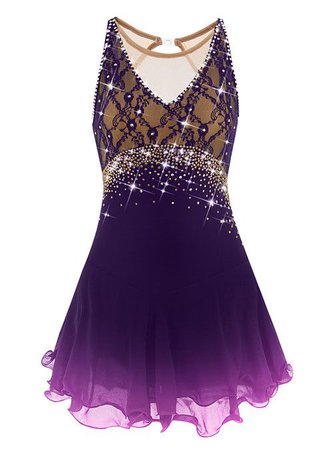 Purple figure skater dress