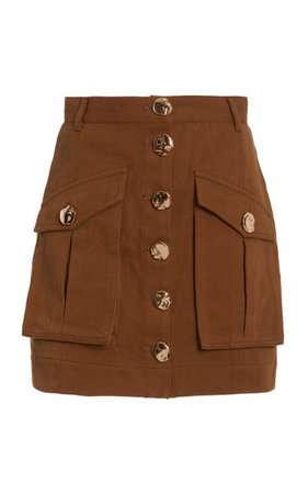 Dunbar Cotton Button-Front Mini Skirt By Acler | Moda Operandi