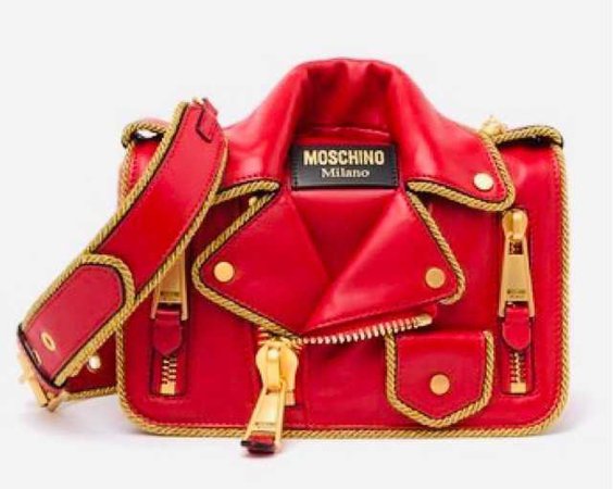 Moschino Red Leather Bag