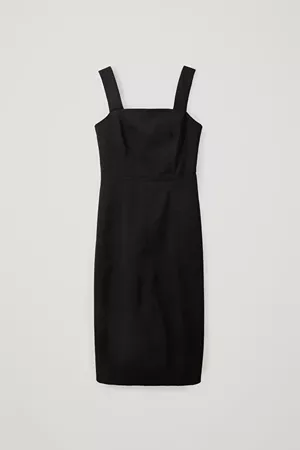 SLEEVELESS COTTON DRESS - black - Dresses - COS WW