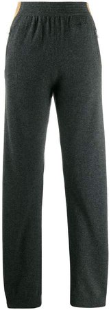 side stripe knitted trousers