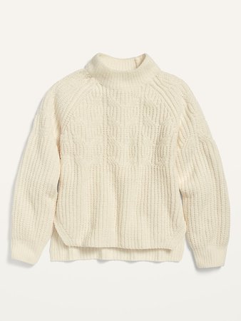Mock-Neck Chenille Sweater for Girls | Old Navy