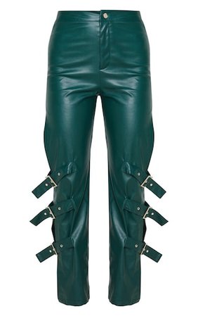 green leather pants with buckles - Google Search