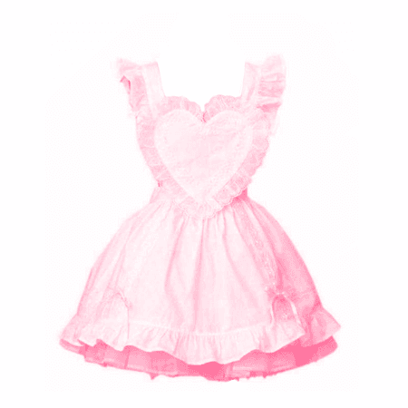 @lollialand - pink heart maid apron