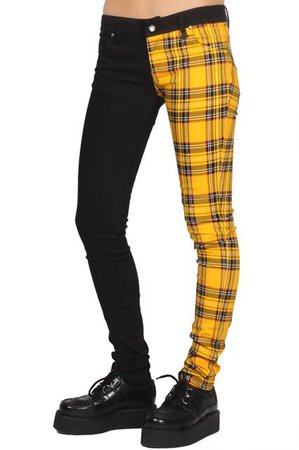 punk black and yellow pants - Google Search