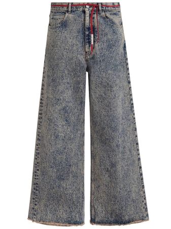 Marni marbled-pattern wide-leg Jeans - Farfetch