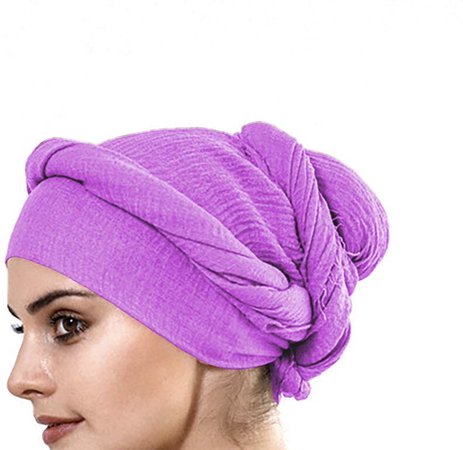 purple headscarf