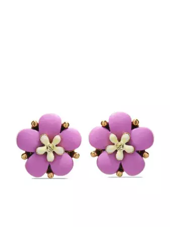 Oscar De La Renta Sakura Button Earrings - Farfetch