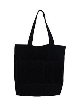 canvas bag black tote