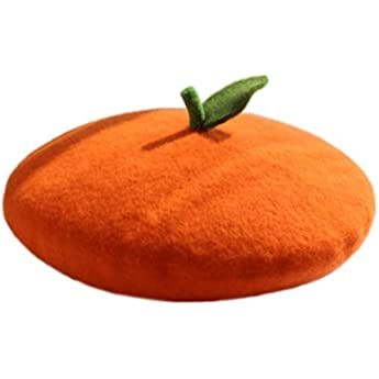 YURI Japan Fruits Orange Peach Beret Cute Lolita Girl Hat Painter Cap Accessories for Women Gift (Orange) at Amazon Women’s Clothing store