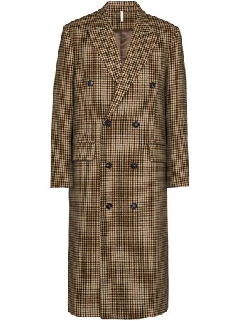 Sunflower double-breasted Houndstooth Coat - Farfetch