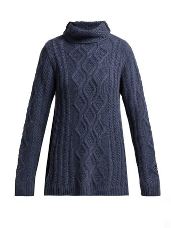 QUEENE AND BELLE  Hester funnel-neck cashmere sweater
