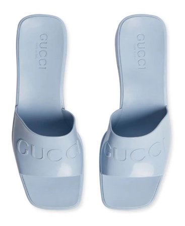 blue Gucci sandals