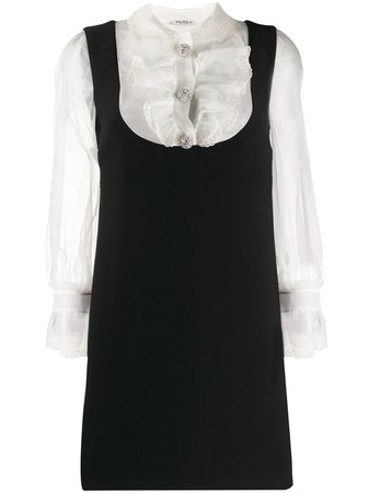 Shop black Miu Miu layered shirt dress with Express Delivery - Farfetch
