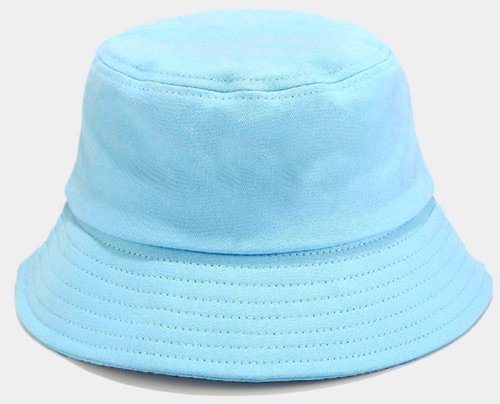 pastel blue bucket hat