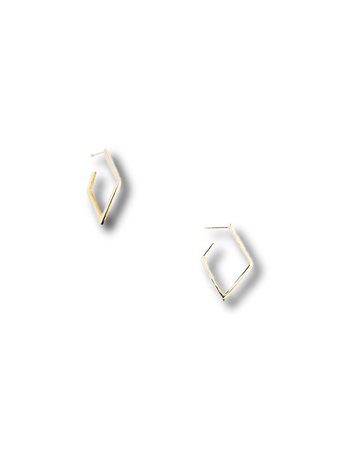 gold geometric earrings jewelry