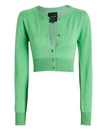 Le Superbe Hailey Cropped Wool-Blend Cardigan | INTERMIX®