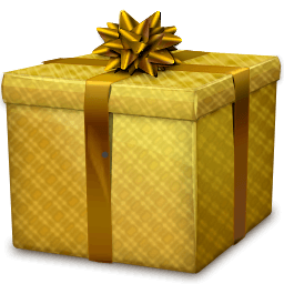 3D Christmas Gift Gold Icon, PNG ClipArt Image | IconBug.com