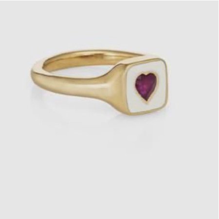 heart gold ring