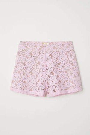 Lace Shorts - Pink