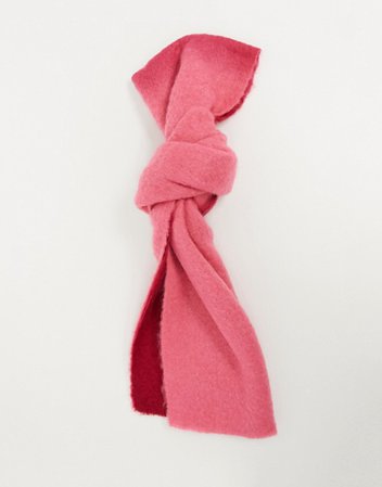 ASOS DESIGN fluffy wool mix ombre scarf in pink | ASOS