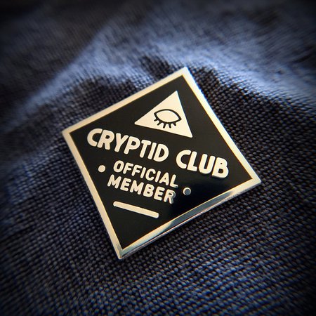 Cryptid Club Hard Enamel Pin, Cryptozoology Lapel Pin
