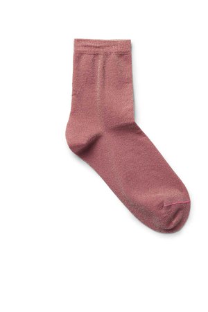 Frippery Glitter Socks - Dusty Pink - Socks - Weekday GB