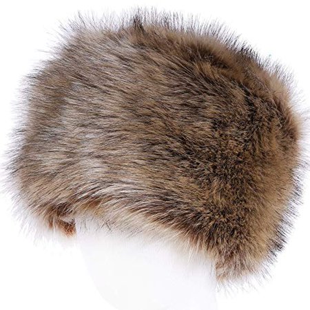 Soul Young Women's Cossack Russion Style Faux Fur Hat With Stretch For Winter Warm Cap(Nature): Amazon.co.uk: Clothing