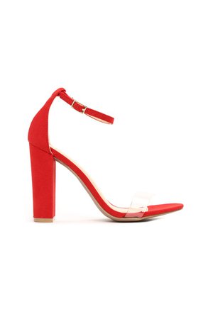 That One Strap Heels - Red – Fashion Nova