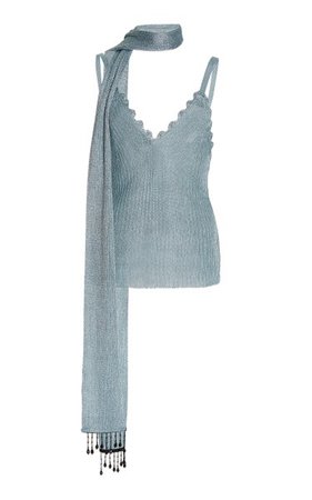 Metallic Knit Camisole Top By Ganni | Moda Operandi