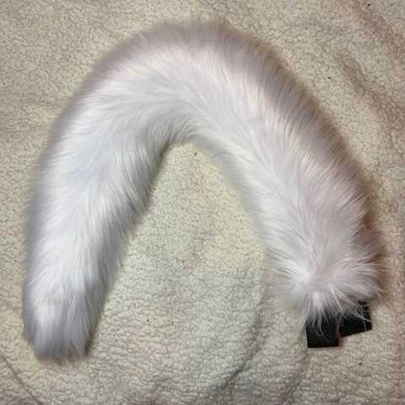 white cat tail