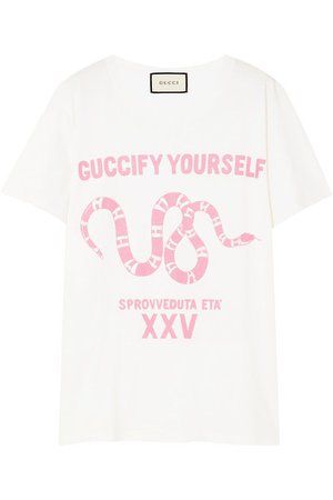 Gucci | Oversized printed cotton-jersey T-shirt |