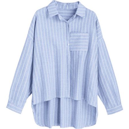 striped blouse white and blue