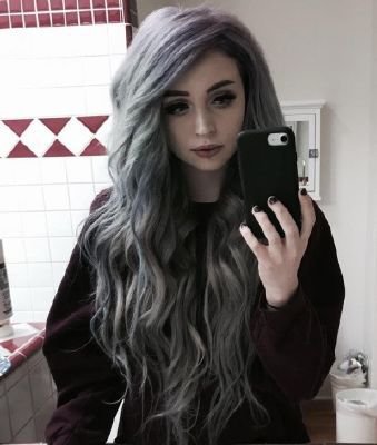 girl with grey hair