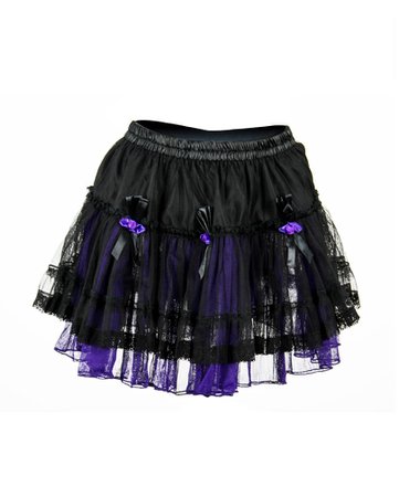 Mini Skirt Tulle black-purple with