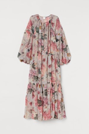 Chiffon Dress - Powder pink/Floral - Ladies | H&M AU