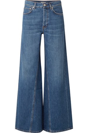 GANNI High-rise wide-leg jeans