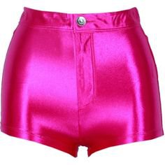 Pink Shiny High Waist Disco Hotpants